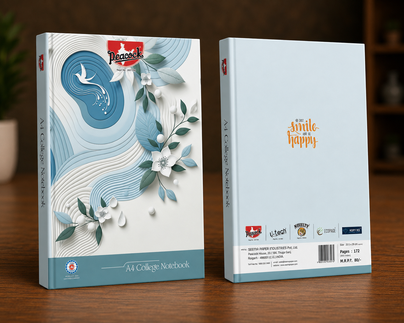 Peacock A4 Notebook